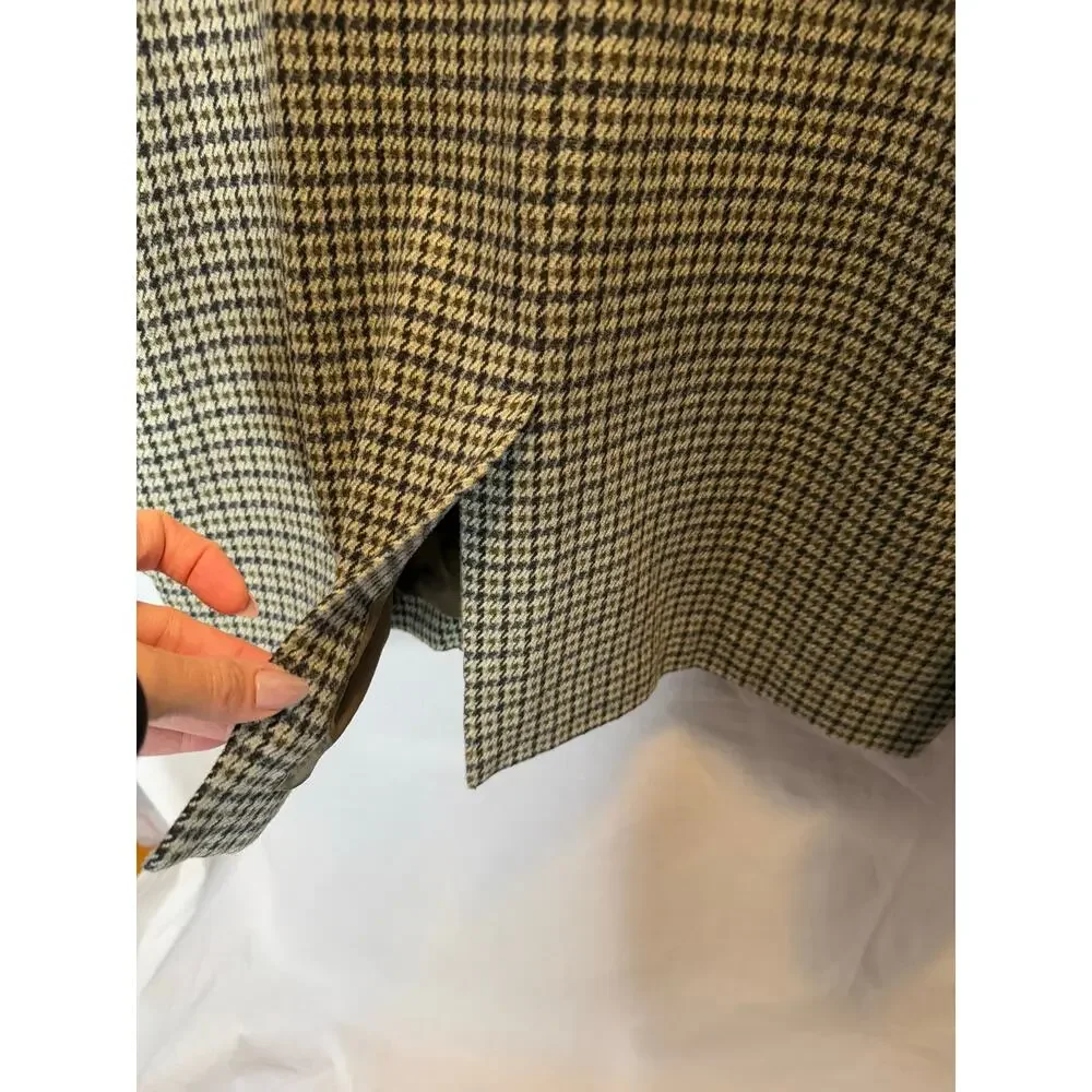 Madewell Oversized Knit Blazer Jacket Houndstooth Academic Preppy Large